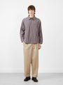 Mugwasher Grande Zip Shirt Chocolate from TDR at Couverture & The Garbstore
model front 