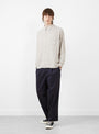 The Double Cloth Grande Shirt from TDR comes in light grey at Couverture & The Garbstore
model 