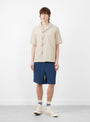 The SS Dobby Cloth Noragi Shirt Aran from TDR at Couverture & The Garbstore 
model front 