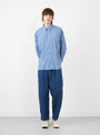 The Nep Denim Curve Jean in Rinse from TDR at Couverture & The Garbstore 
model front 