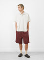 The Heavy Jersey Short in wine by Stüssy at Couverture & The Garbstore 