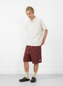 The Heavy Jersey Short in wine by Stüssy at Couverture & The Garbstore front 