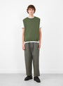Kendrew Vest in Moss from TDR at Couverture & The Garbstore Model Front