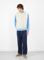 Kendrew Vest Ecru by TDR at Couverture & The Garbstore Model Front