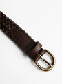 2cm 9ply Polo Tip Belt Dark Brown by Dragon Diffusion at Couverture & The Garbstore 3 
