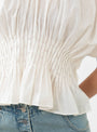 Violet Short Sleeve Top White from Sea at Couverture & The Garbstore
model detail