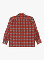 Open Collar Brushed Satin Plaid Shirt Red from Beams Plus at Couverture & The Garbstore back