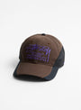 The LP Service Mesh Strapback Cap from Stüssy comes in Brown at couverture & The Garbstore
front 