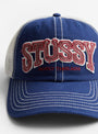 The MD Burly Threads Trucker Cap from Stüssy comes in Navy at couverture & the Garbstore
front 