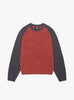 Colorblocked Raglan Crew in Brick by Stüssy at Couverture & The Garbstore
Front 