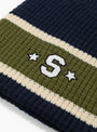 The Varsity S Stripe Skullcap from Stüssy comes in Navy at Couverture & The Garbstore
detail