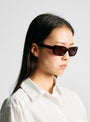 Junior Jr Sunglasses Bourgogne Red by Sun Buddies | Couverture & The Garbstore Model Shot