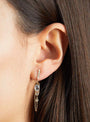 Moonstone & Diamonds Long Earrings Gold at Couverture And The Garbstore Model Shot