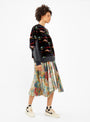 Metallic Print Skirt Silver & Multi by TOGA PULLA | Couverture & The Garbstore
