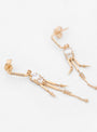 Moonstone & Diamond Long Dangling Earrings by Celine Daoust | Couverture & The Garbstore