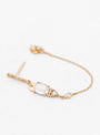 Moonstone & Diamonds Long Earrings Gold by Celine Daoust | Couverture & The Garbstore
