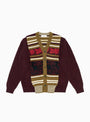 Wool Jacquard Knit Cardigan Dark Red by TOGA VIRILIS | Couverture & The Garbstore
