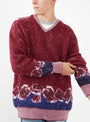 Jacquard Sweater Dark Red by TOGA VIRILIS | Couverture & The Garbstore