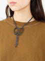 Bow Necklace Black At Couverture & The Garbstore By BEATRIZ PALACIO on Model Shot
