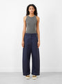 Post Pant Navy & Off White