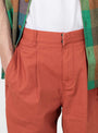 Manager Pants Brick At Couverture & The Garbstore By Garbstore Model Shot Close up view