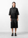 Taffeta Pleats Shirt Black