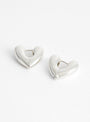 Small Heart Silver Hoop Earrings Annika Inez