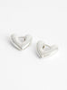 Small Heart Silver Hoop Earrings Annika Inez