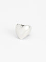 Heart Silver Earcuff At Couverture & The Garbstore By Annika Inez Close up Shot