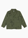 Graffiti Print Ripstop Jacket Olive At Couverture & The Garbstore By Engineered Garments Front Shot