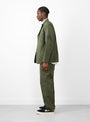 Graffiti Print Fatigue Pant Olive At Couverture & The Garbstore By Engineered Garments Model Shot Side view