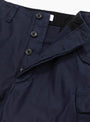 Cotton Cargo Trousers Navy At Couverture & The Garbstore By TOGA VIRILIS Close up Shot