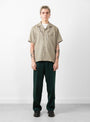 Embroidered Western Shirt Beige At Couverture & The Garbstore By TOGA VIRILIS Model Shot