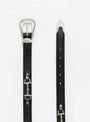 Silver Buckle Set Belt Black & Nickel