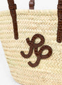 Basket Tote Croc Brown At Couverture & The Garbstore By Rejina Pyo Close up Shot 3