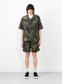 Camp Shorts Nature Mosaic Olive on model 