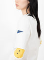 Densed Jersey Elbow-Rip Boatneck LS Tee White Kapital 