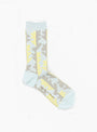 Twin Flower Socks Light Blue