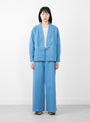 Frankie Jacket Blue Sideline on model 