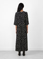 Dot Print Dress Black by TOGA PULLA at Couverture and The Garbstore back profile