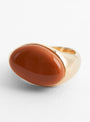Gold Plated Brass Ring Gold by Helena Rohner at Couverture and The Garbstore close up 