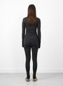 Amy Leggings Dark Grey Melange by Skall Studio at Couverture and The Garbstore rear shot