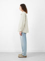 Ivan Longsleeve Shirt Ash by Pilgrim Surf + Supply at Couverture and The Garbstore on model side profile