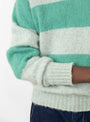 Shaggy Bear Chunky Stripes Jumper Freeze by Howling at Couverture and The Garbstore close up
