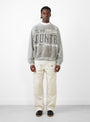 Grizzly Fur Sweatshirt Grey by Kapital at Couverture and The Garbstore on model