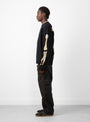 5G Wool Bone Crew Sweater Black by Kapital at Couverture and The Garbstore model side profile