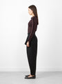 Wool Twill Layered Pants Black by TOGA at Couverture and The Garbstore side profile