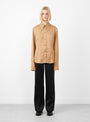 Camilla Shirt Satin Twill Tan by Rejina Pyo at Couverture and The Garbstore