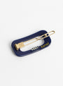 19U Navy Hair Clip by Kanel at Couverture and The Garbstore rear 