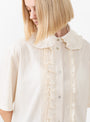 Dallas Shirt Chalk by Cawley at Couverture and The Garbstore close up 